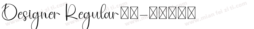 Designer Regular字体字体转换